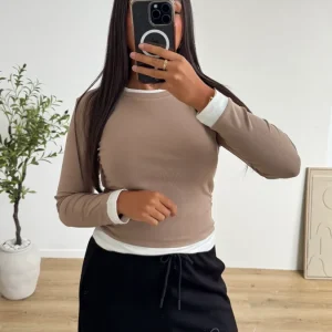 T-shirt Double taupe