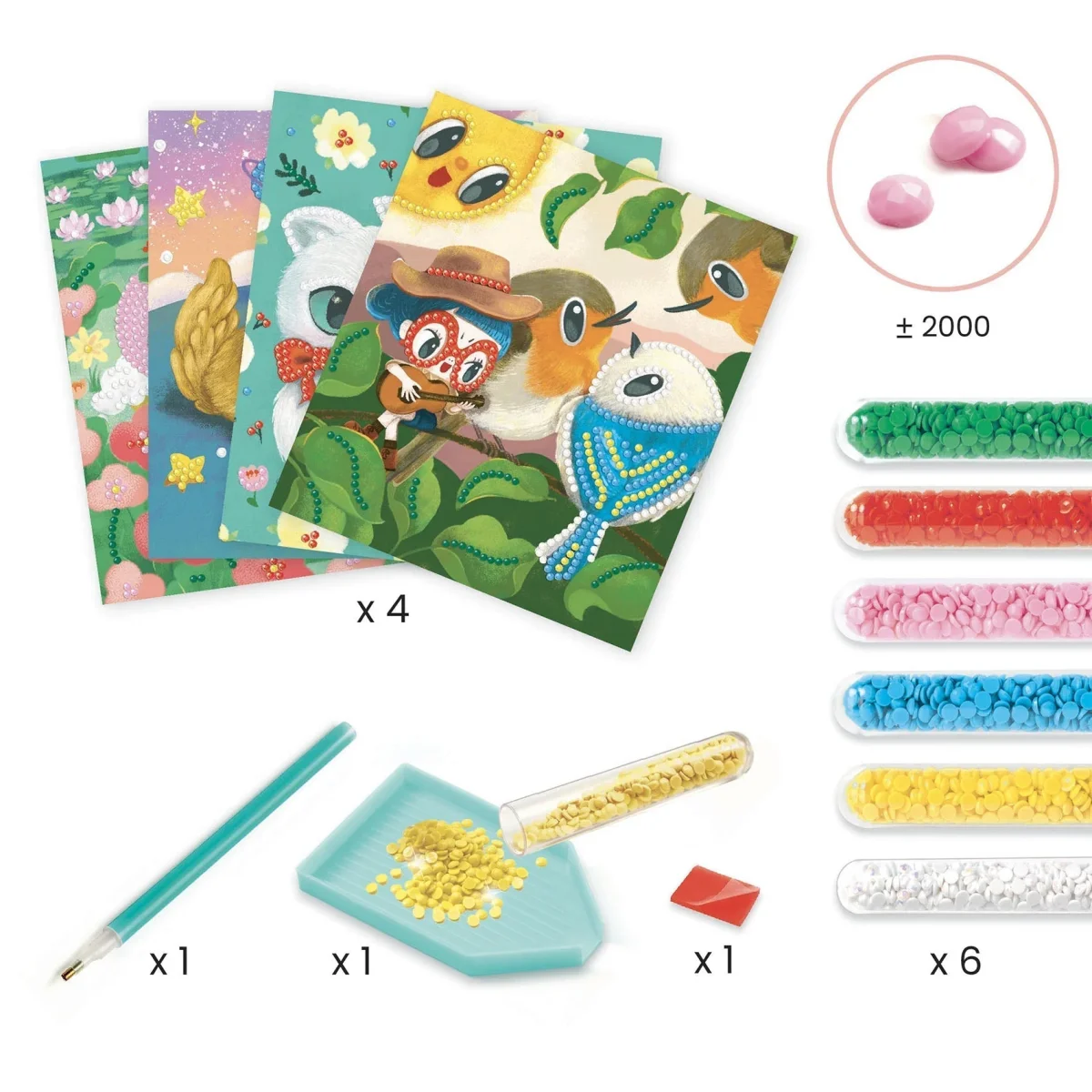 4 cartes illustrées amitiés - Djeco – Image 2