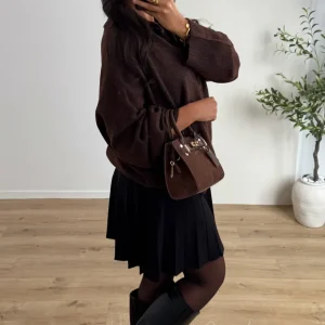 Jupe maille Plissée | NOIR