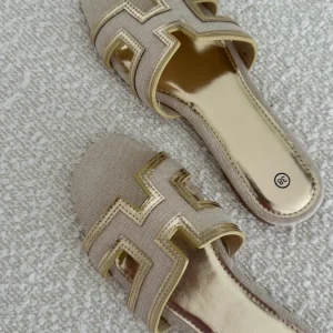 Sandales H Linen Gold