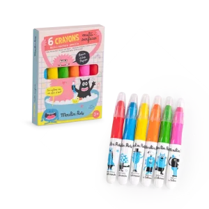 6 crayons multisurfaces les schmouks - MOULIN ROTY