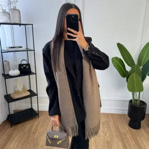 Écharpe Cachemire frange