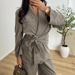 Ensemble Suède kaki