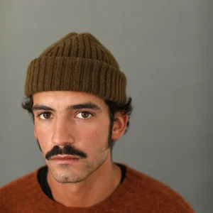 Bonnet laine & alpaga Khaki