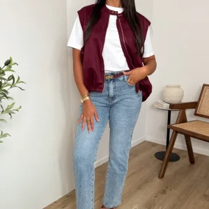 Veste Suède Bordeaux