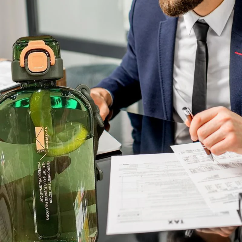 Gourde Graduée BIDON™|Transparente Élégante Parfaite – Image 5