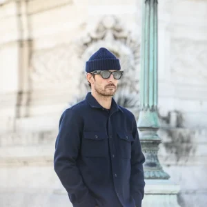 Surchemise Laine Lambswool Navy