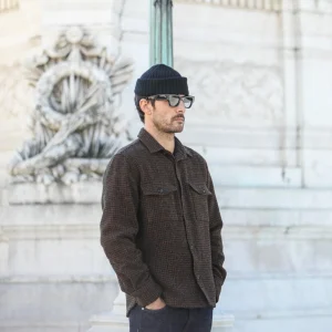 Surchemise Laine Pied Poule Brown & Black