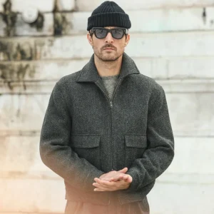 Veste Aviator Laine Chevrons - Khaki