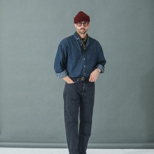 Jean Selvedge Noir Stonewash - Athletic Fit