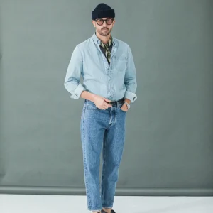 Jean Selvedge Blue Bleach - Athletic Fit