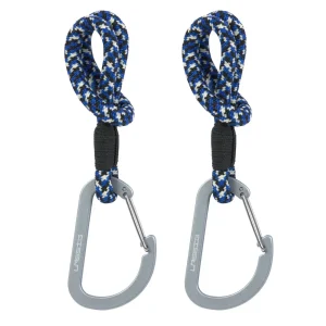 Attaches poussettes corde noir/bleu/vanille x2 - LASSIG