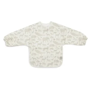 Bavoir à manches imperméable Animals Olive Green - JOLLEIN