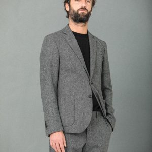 Blazer Laine Mérinos Moon Chevrons Gris