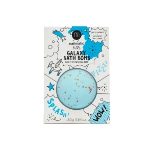 Boule bain Comet bleue flocons rouges - Nailmatic
