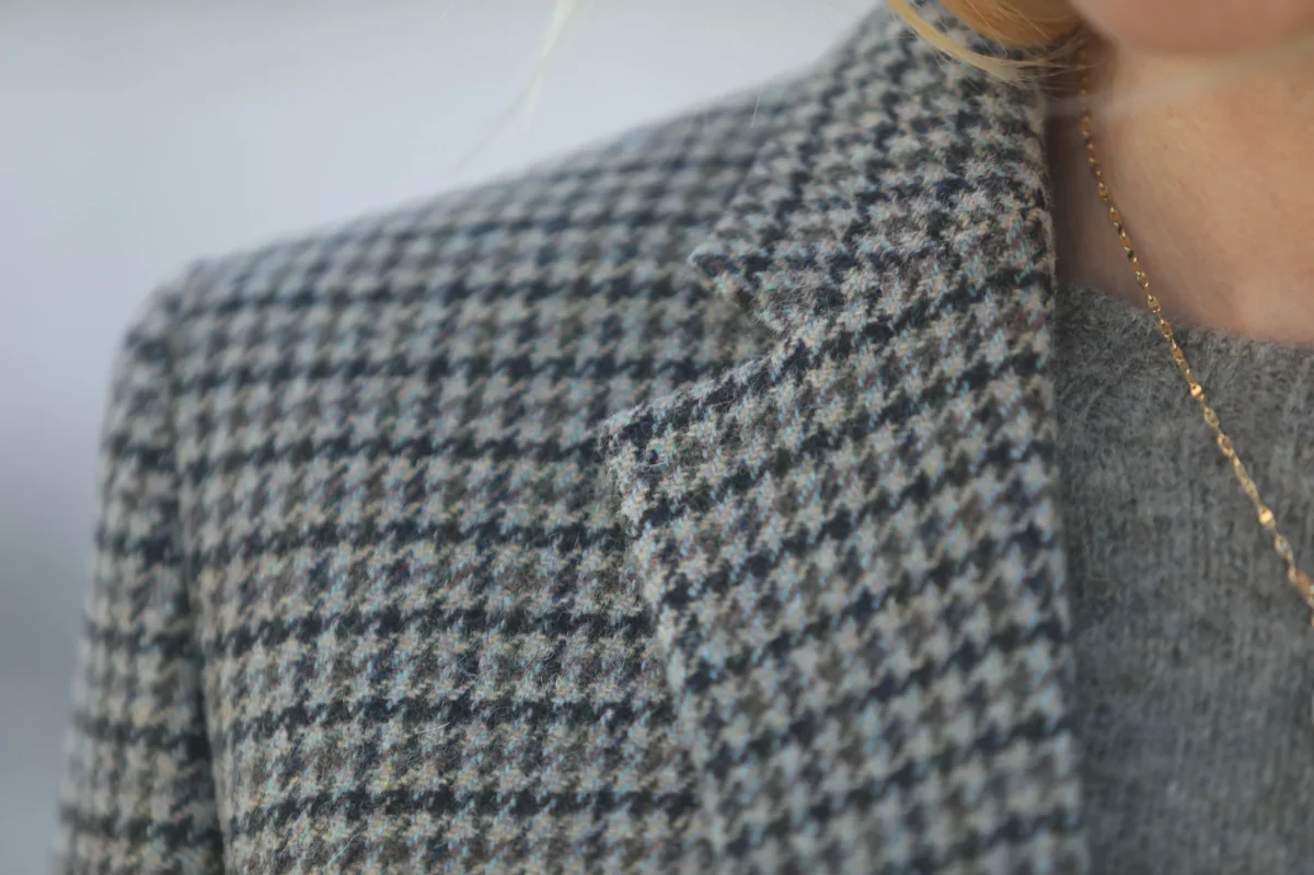 Boy Blazer Pied De Poule Gris Brun – Image 7