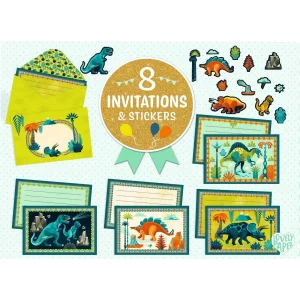 carte d'invitations CRIC CROC, DINO ROCK - DJECO