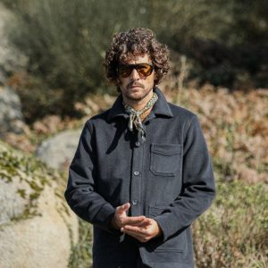 Veste Worker Laine & Cachemire Navy