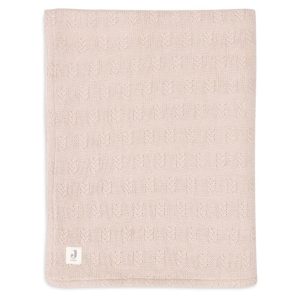Couverture Berceau 75x100cm Grain knit Wild Rose/Velvet - JOLLEIN