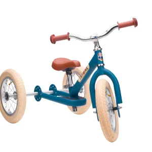 draisienne tricycle 2 en 1 vintage bleu 3 roues evolutive - TRYBIKE