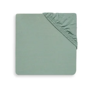 Drap housse 60x120 cotton jersey Ash Green - Jollein