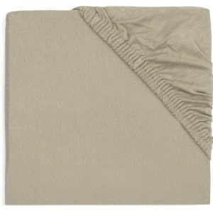 Drap housse 70X140 coton jersey olive green- Jollein