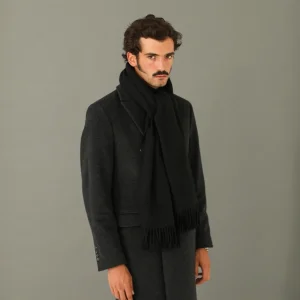 Echarpe Oversize Lambswool Noire