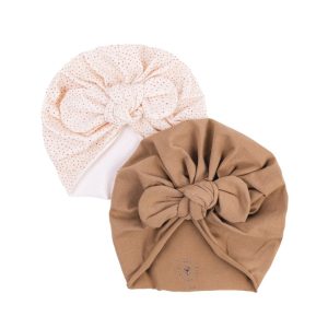 ensemble 2 turbans bébé unique dots - Mrs. Ertha
