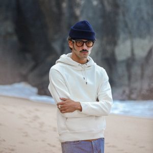 Hoodie Raglan Molleton Vintage Crème