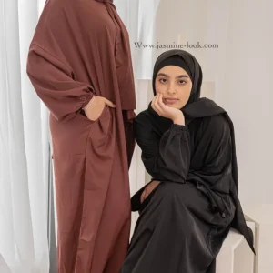 Abaya hijab intégré