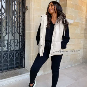 Doudoune simili Crème