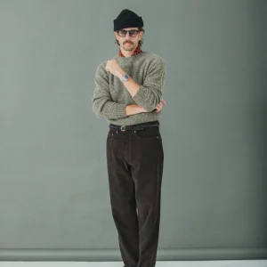 Jean Velours Olive-Brown -  Comfort Fit