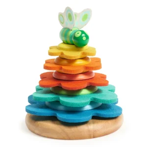 jeu empilage en bois butterflower - DJECO