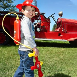 déguisement Pompier 🚒JEUX D'EAU| Pistolet à eau :Sac à dos👨🏽‍🚒