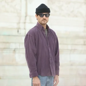 Surchemise Velours Violet - New Modern Fit