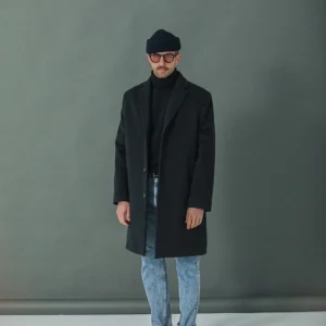 Manteau Long Laine & Cachemire Navy