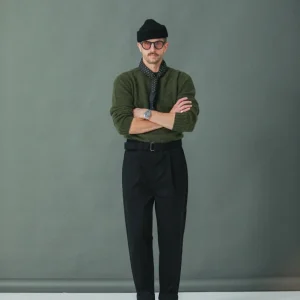 Chino Militaire Pince Simple Black - Comfort Fit