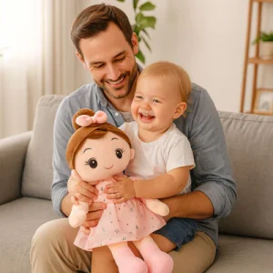 Poupée fille et poupée chiffon: DOUCEUR-CÂLINE™🧸