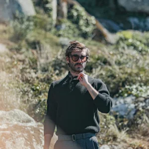 Pull Militaire Lambswool Noir