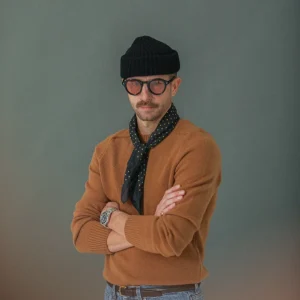 Pull Col Rond Lambswool Camel