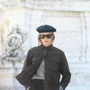 Surchemise Laine Pied Poule Brown & Black