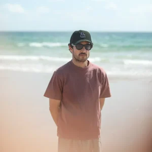 Tee-Shirt Comfort Acid Wash Dark Plum