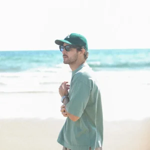 Tee-Shirt Oversized Acid Wash Light Green